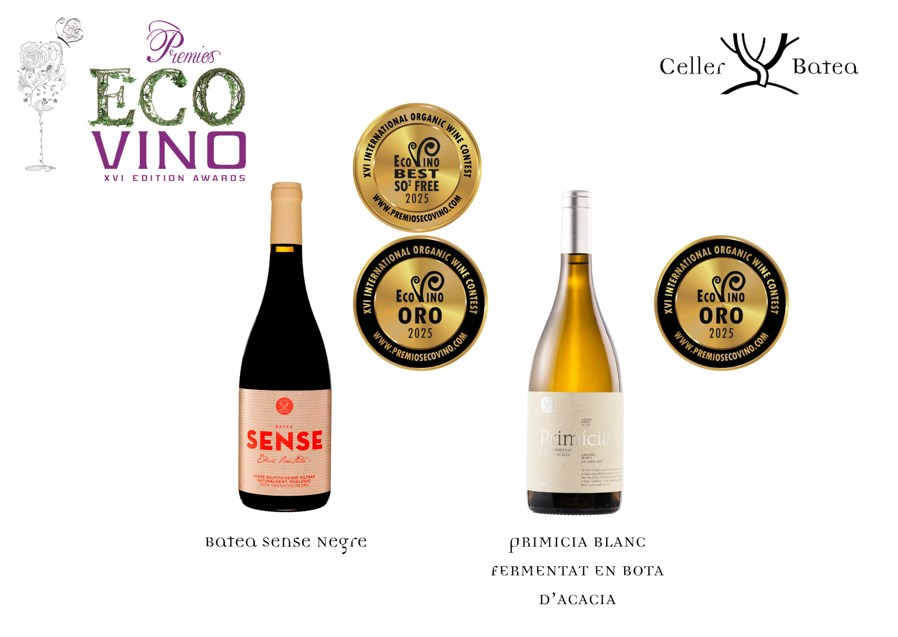 Celler Batea, entre las mas Laureadas en los Ecovino 2025